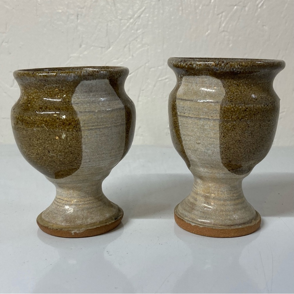 Rustic Ceramic Goblets Fogarty Pottery Neutral Glazed votive, egg cup you choose